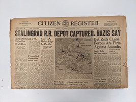 Citizen Register 1942 Vintage Newspaper - £39.22 GBP