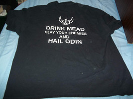 Drink Mead Slay Your Enemies and Hail Odin T-Shirt Size 2XL - £10.27 GBP