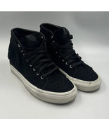 VANS SUEDE SK8-HI Black LEATHER FRINGE SKATE SHOE MEN&#39;S SIZE 4.5 WOMEN&#39;S 6 - $14.19