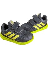 Adidas Toddler Shoes Size 8.5 K 8.5k Alta Run Kids Running Grey Green - $19.80