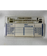 Vintage FRAM CORP. Oil Change Service Reminder Change Tag, Greenville, Ohio - $282.26 MXN
