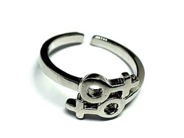 Venus Toe Ring Female Symbol Love regolabile in ottone rodiato doppio Uk - £4.03 GBP