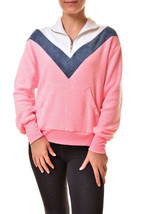 WILDFOX Damen Pullover Blockiert Soto Warm Up Langarm Rosa Größe M WSF117000 - £50.89 GBP