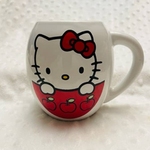 Hello Kitty I Love Apples 18oz Barrel Shaped Large 18oz Ceramic Coffee M... - £14.03 GBP