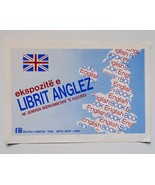 English Book Exhibition Vintage Poster National Library of Albania - £23.30 GBP