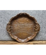 Vintage Ornawood Wooden Dish Platter Serving Tray Wall Decor Sail Boats ... - $184.19 MXN
