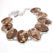 Red Moss Agate Oval Shape Gemstone Handmade Ethnic Necklace Jewelry 18&quot; SA 2405 - £11.18 GBP