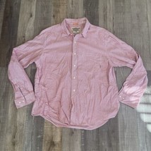 Timberland Men’s Cotton XL Button Down White & Red Striped Shirt - $14.44