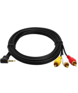 Cmple - 3.5mm to 3 RCA Camcorder Video Audio Cable - 6 ft - $19.88 CAD
