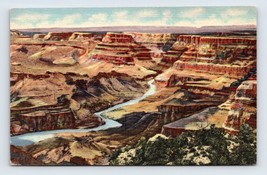 View From Watch Tower Grand Canyon Arizona AZ UNP Unused Linen Postcard E15 - £2.41 GBP