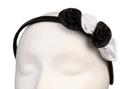 Caravan Headband, Multi Roses, Black and White - £15.52 GBP