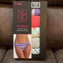 5-Pack NO BOUNDARIES Women’s XXXL (21) Cotton Stretch THONG Underwear • ... - $8.00