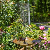 Solar Water Pump Kit, Solar Powered Water Fountain Pump with 6 Nozzles - £30.81 GBP