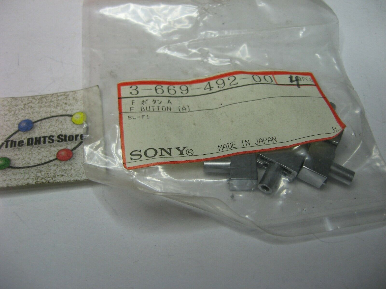 Push-Button Cap Plastic Grey/Silver Sony 3-669-492-00 - NOS Qty 4 - $5.69
