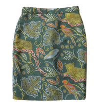 NWT NWT J.Crew No. 2 Pencil in Green Ornate Jungle Leopard Bird Floral Skirt 4 - £71.77 GBP