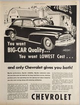 1947 Print Ad Chevrolet 2-Door Farm Car Farmer &amp; Wife House &amp; Barn Detro... - £16.47 GBP