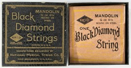 1930s BLACK DIAMOND STRINGS Vintage BOX Mandolin G Or 4th Steel 759 Nati... - £20.74 GBP