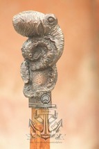 OCTOPUS HEAD VINTAGE NAUTICAL WALKING STICK CANE ROPE STICK CANE WOODEN ... - $899.97 MXN