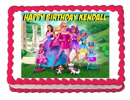 Barbie in Princess Power Edible Cake Image Cake Topper - £7.96 GBP+