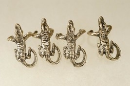 Artisan Sterling Silver 925 Jewelry Lot 4 Alligator Ear Clip 25MM Earrings - $28.70