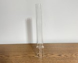 Clear Glass Chimney For Cottage Oil Lamp 9.25” High 1-3/8” Base And 1-1/... - $9.79