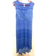 Soma L Blue Swirls Floor Length Maxi Sleeveless Dress - $24.75