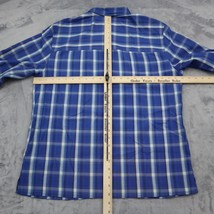 Ocean Coast Shirt Mens M Blue Grey Plaid Long Sleeve Button Up Classic Fit - £18.75 GBP