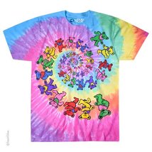 Youth Grateful Dead Dancing Bears Kids Tie Dye Shirt Yxl Yl - £19.57 GBP