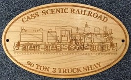 CASS SCENIC RAILROAD Engraved Wooden Sign -  Cass West Virginia - £46.06 GBP