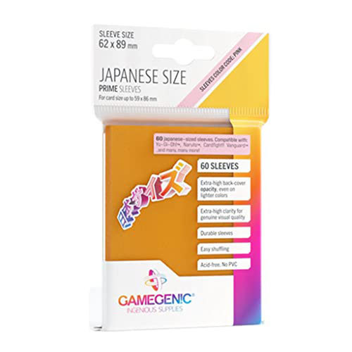 Gamegenic Prime Japanese Sized Sleeves - Orange - $17.88