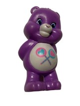 Care Bear Mini Figure Purple Share Bear Figurine Collectible Nursery Decor - $7.91