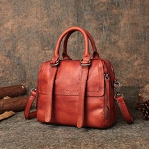 Handmade Genuine Leather Satchel Shoulder Luxury Pillow Handbag for Women  - £162.43 GBP