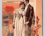 Novelty Romance My Heart is Thine of Bliss Divine Embossed 1909 DB Postc... - $6.88