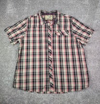 Mossy Oak Shirt Men 2XL Black Red Plaid Camo Brand Outdoor Camp - £10.22 GBP