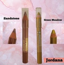 2 Jordana Eye Shadow Stix  SANDSTONE &amp; GREEN MEADOW Long Wear Brand New  - $7.69