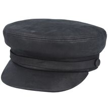 Fiddler Breton Cap Hat Greek Fisherman Sailor Barge 100% Sheep skin Leather - $66.59+