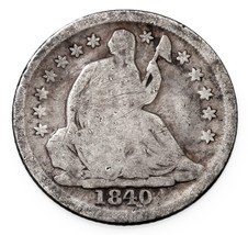 1840-O Pas De Draperie ND Demi Dime En Bon État, Complet Jantes, Naturel... - $131.18
