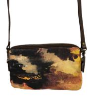 Vida Leather Trimmed Cotton Fabric Crossbody Purse, Multicolored - $177.98 MXN