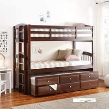 Micah Bunk Bed with Underbed Storage (Twin/Twin) in Espresso - $944.05
