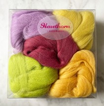 Hawthorn Merino Wool Bundle Felting Wool Tops - 5 Spring Colors 100g Total - £13.62 GBP