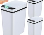 3 Pcs Automatic Bathroom Trash Can With Lid 3 Gallon Touchless Motion Se... - £65.96 GBP