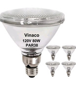 Vinaco PAR38 Short Neck 80W, 4 Pack High Output PAR30 Halogen Flood Ligh... - £31.78 GBP