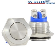 5X 16Mm Starter Switch / Boat Horn Momentary Push Button Stainless Steel Metal - £23.76 GBP