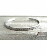 Quote Bracelet Cuff Bracelet Bangle Stainless Steel I CAN AND I WILL Bra... - $19.99