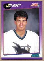 1991-92 Score American #367 Jeff Hackett San Jose Sharks - £1.30 GBP