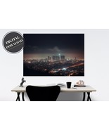 PRINTABLE wall art, Los Angeles Skyline at Night, Landscape | Digital Do... - £2.74 GBP