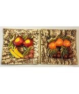 MAC Kitchen Plaque LOT 10&quot; Fruit Apple Peach Banana RARE VTG 3D Wall Decor - €42,91 EUR