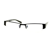 Magnified Reading Glasses Rectangular Half Rim Spring Hinge Frame 48-18-132 - $12.95