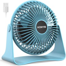 (Blue) 6&#39;&#39; Small USB Desk Fan, 3 Speeds Desktop Table Cooling Fan - £29.66 GBP