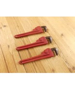 3 Hand Held Bottle Openers Cast Iron Pipe Wrench Red Beer Pop Soda Bar H... - $35.07 CAD